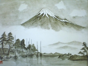 田子ノ浦からみた初秋の富士