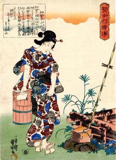 20190725 朝顔につるべ取られてもらひ水